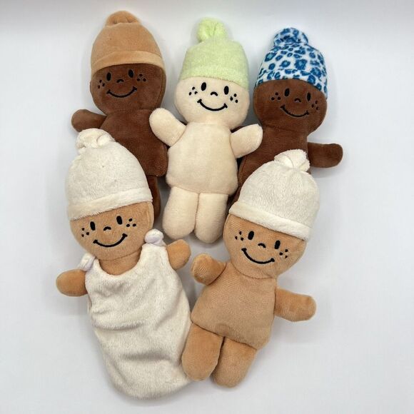 Marvel Educational company Other - Marvel Education Company Lot Of 5 Plush Baby Dolls Basket Babies Soft Dolls 9"